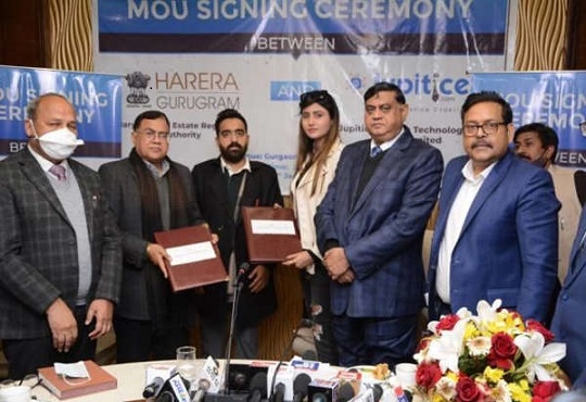 HARERA Gurugram signed an MoU with Jupitis Justice Technologies